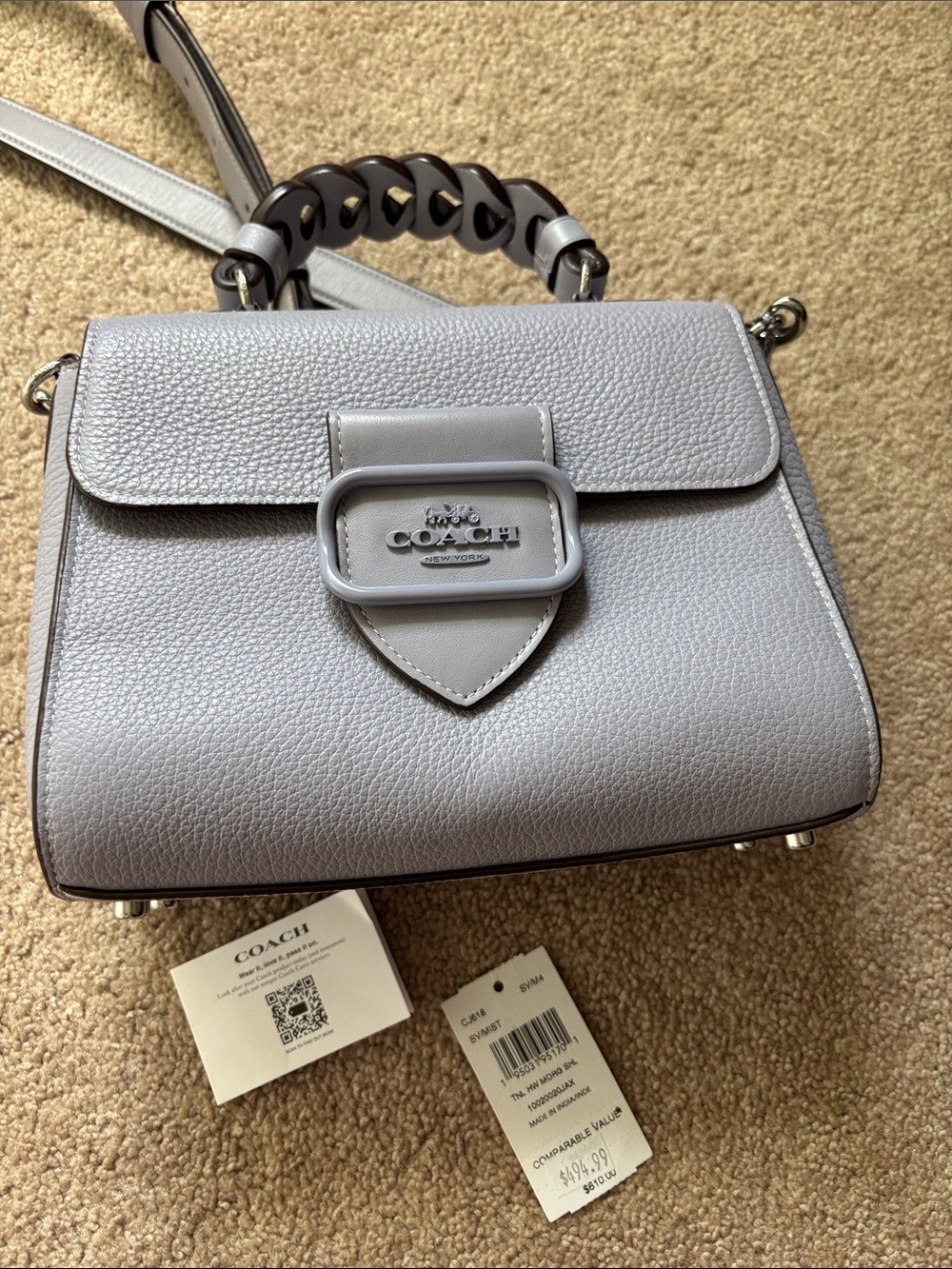 Coach Morgan Top Handle Satchel, mist